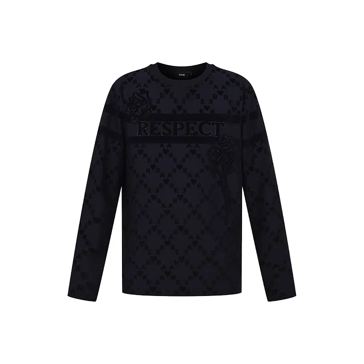 RARE Long Sleeved T Shirt Men's Navy Blue-0