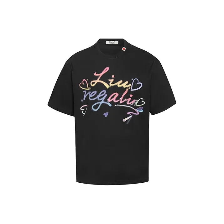 LIUREGALI T-Shirts Unisex Black-0