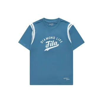 FILA FUSION Drop Shoulder Sleeve T Shirt Men's El Blue