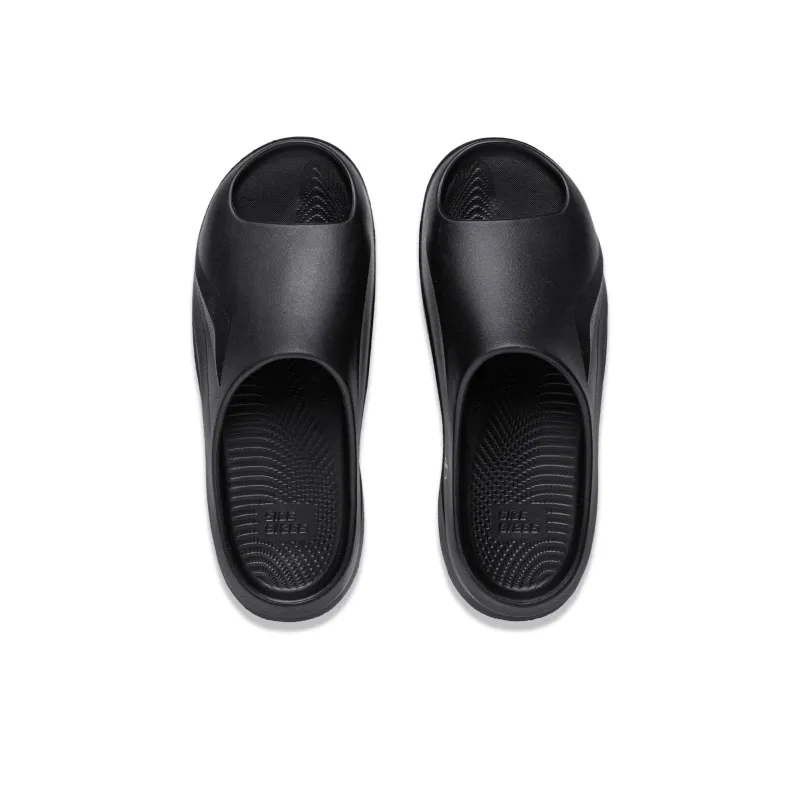 YINGXIONGLIANMENGYONGCHIPAIDUI x LiNing Soft Clap Slip Resistant Abrasion Resistant Slide Slippers Unisex Black-3