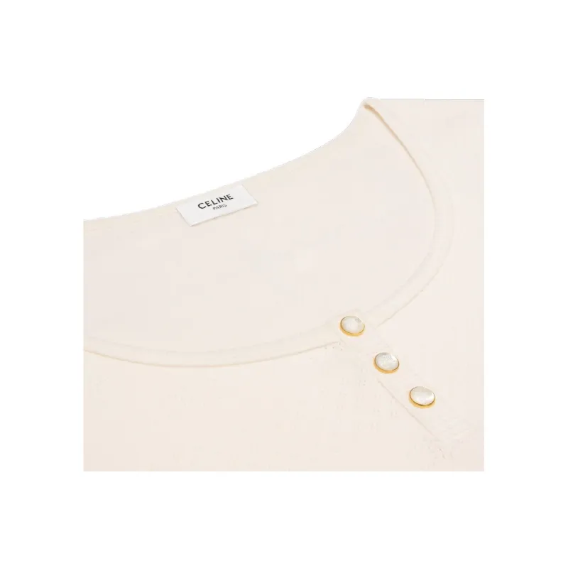 CELINE SS25 T Shirt Women's Cream-2