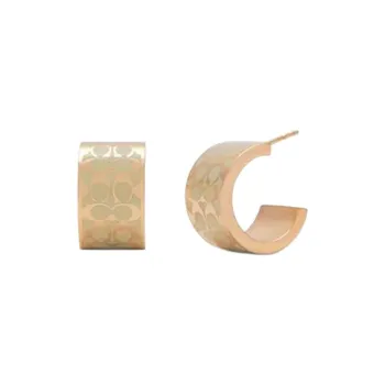 COACH Brass Earrings Women's Gold