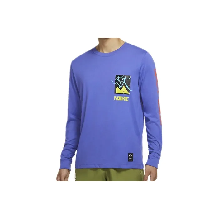 Nike T Shirt Men's Rush Grass Purple-0