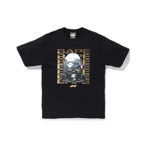 A BATHING APE X F1 Photo Ape Head Tee