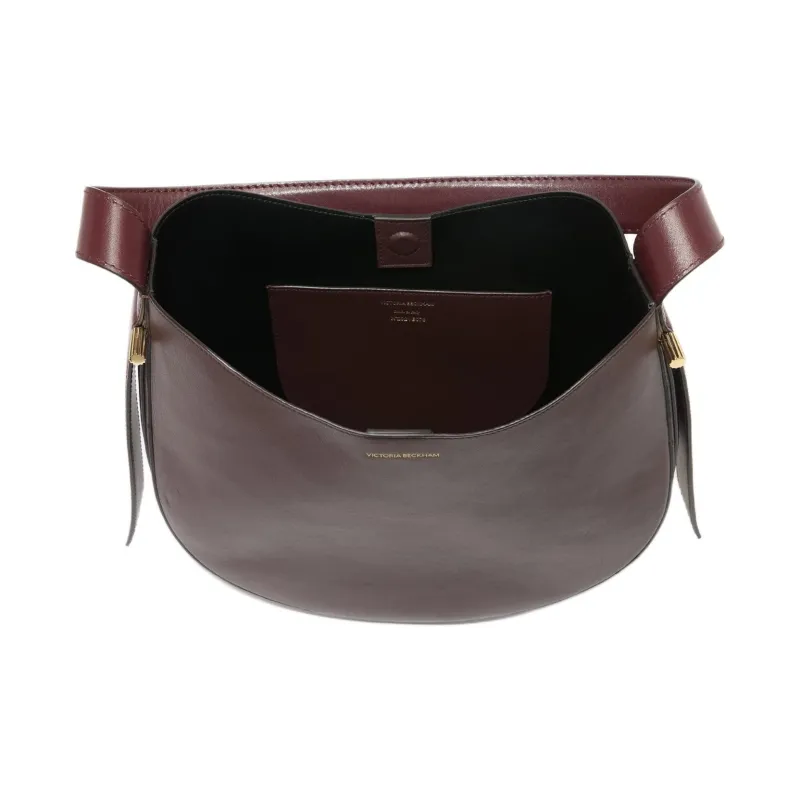 Victoria Beckham Leather Shoulder Bag Medium Size Women's Burgundy Red-4