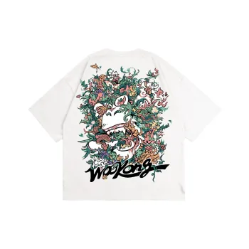 WOOKONG Straight T Shirt Unisex White