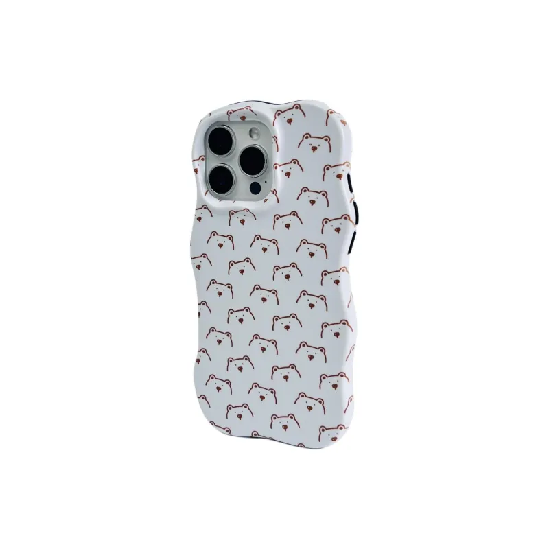 Sopi Acrylic Material Wave Edge Full Screen Panda Meow Phone Cases Compatible With IPhone 16/15/14/13/Pro/Mac-2