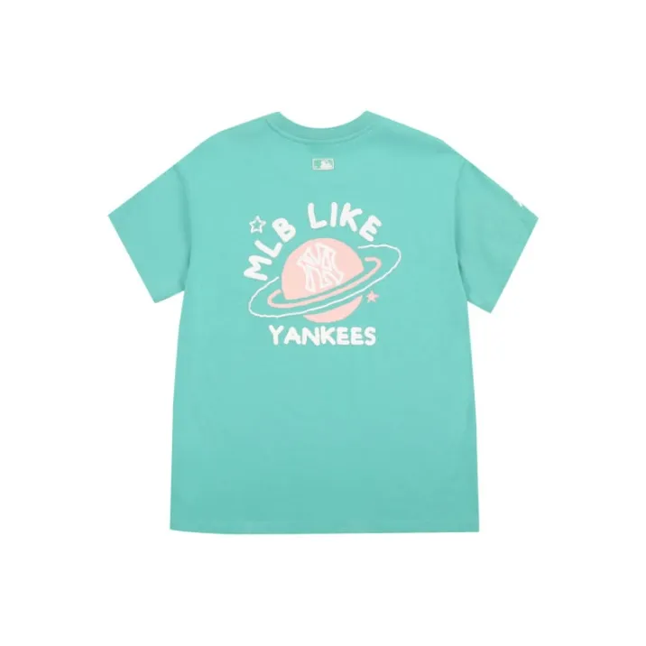 MLB Drop Shoulder Sleeve T Shirt Unisex Green-0