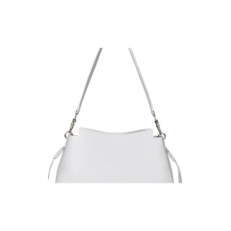Mulberry Calfskin New Moon Handbag, Shoulder Bag Women's White-4