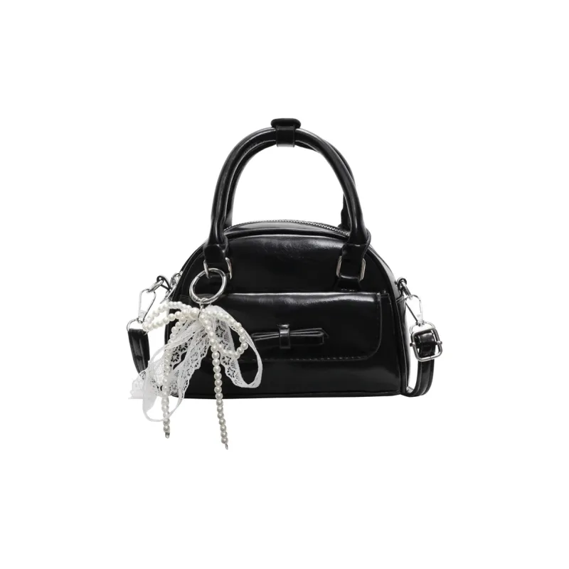 Yalu PU Boston Bag, Shoulder Bag, Crossbody Bag, Handbag Regular Women's Black/Blue/Burgundy/Ecru/Pink-1