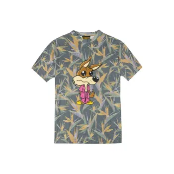 Drew House Smiley Collection T Shirts Unisex Black Paradise Bird