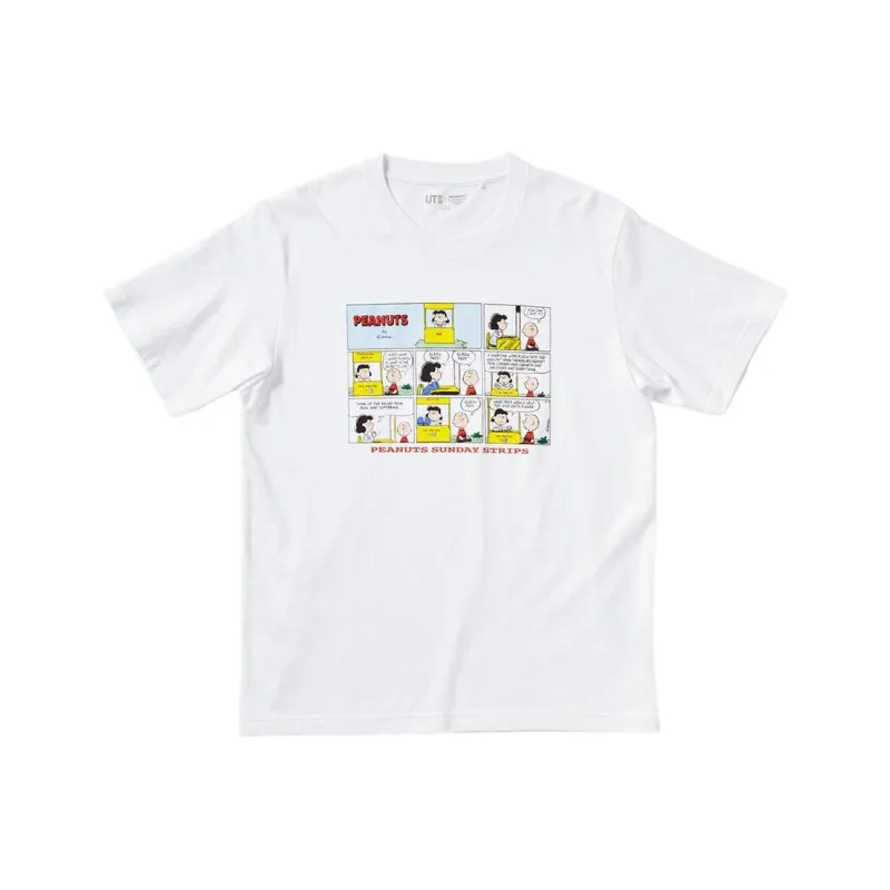 UNIQLO Drop Shoulder Sleeve T Shirt Unisex White-0