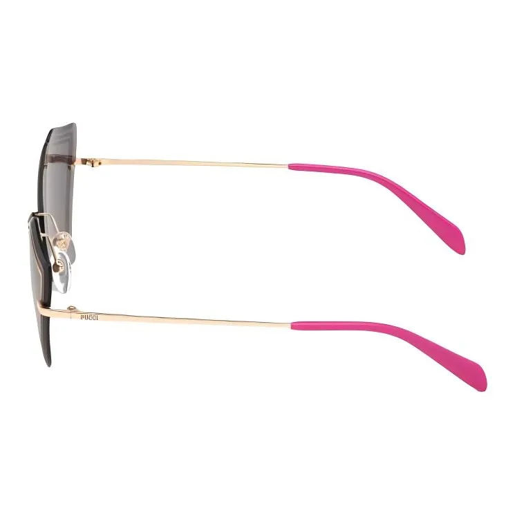 EMILIO PUCCI Metal Irregular Shape Sunglasses Women's Gold-2