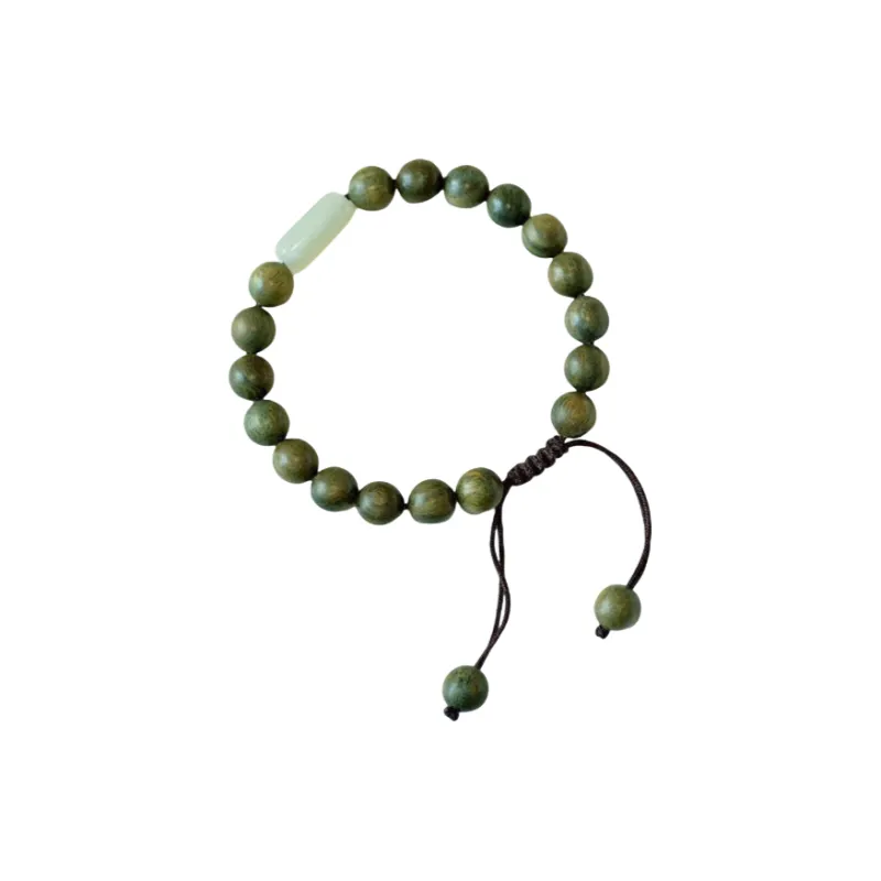 Three Inches Of Daylight Green Sandalwood Wooden Bracelets Unisex-0