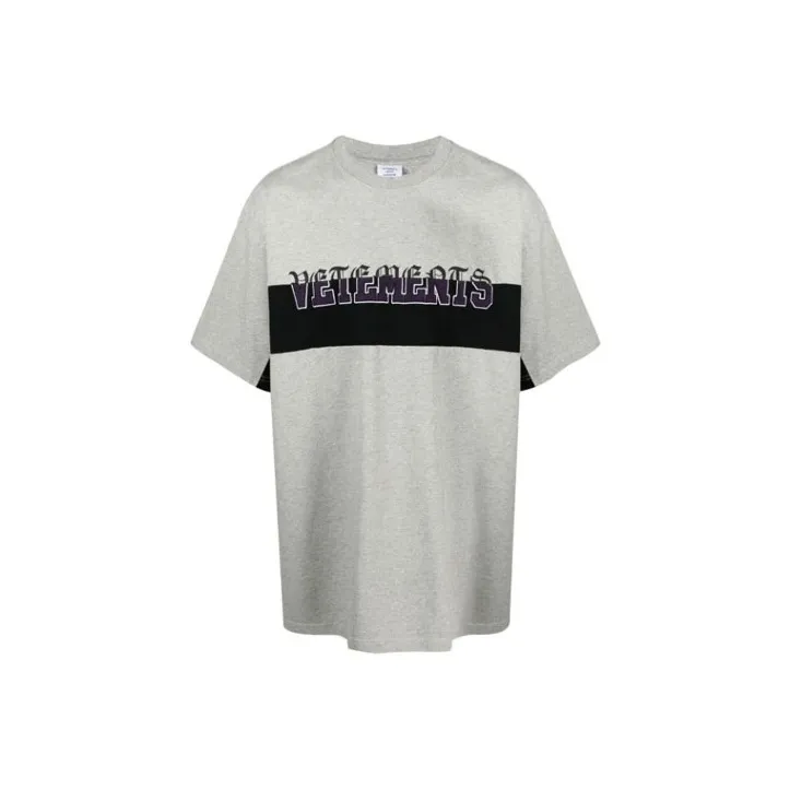 Vetements T-Shirts Men Gray-0