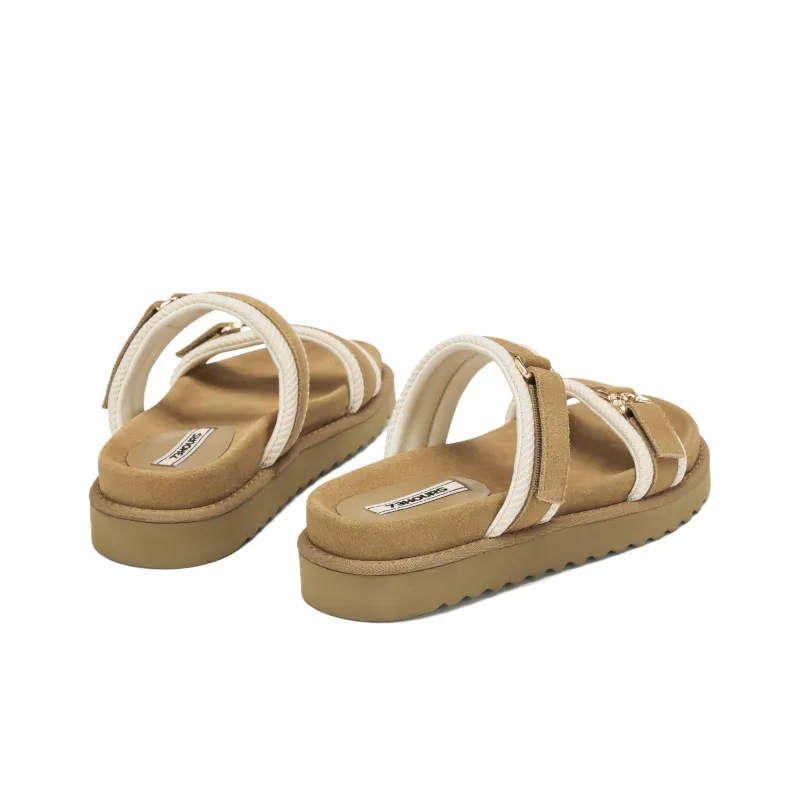 73Hours Cream Edge Beach Sandals Women's-9