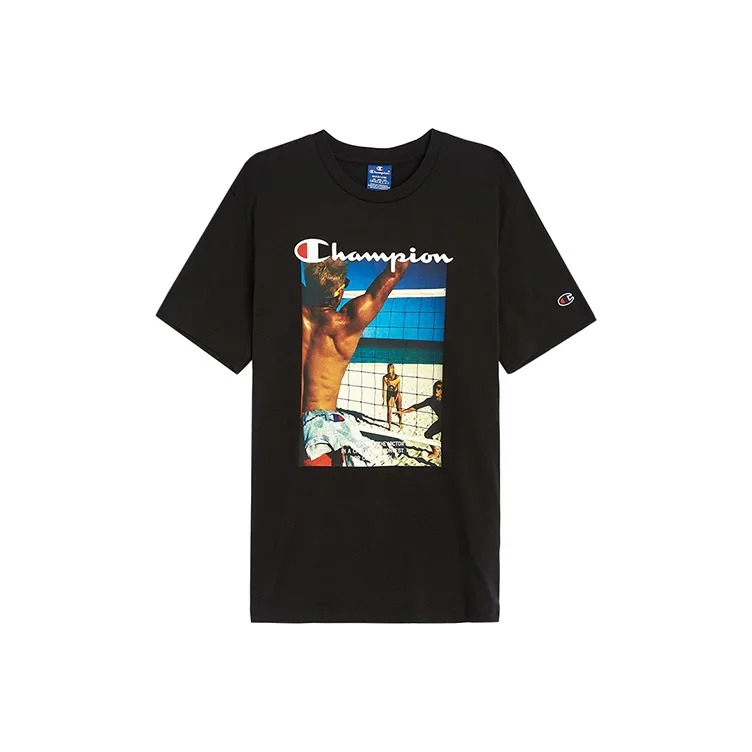 Champion T Shirts Unisex Black-0