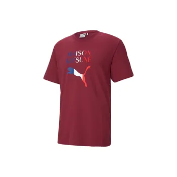 Maison Kitsune X PUMA T Shirts Unisex Red
