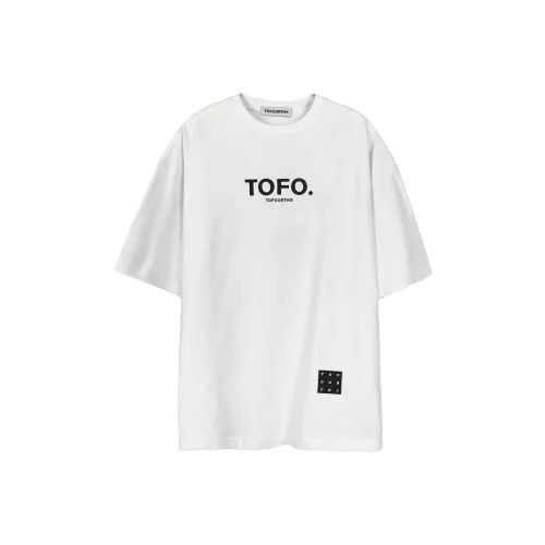 TOFOURTH 화이트 남녀공용 티셔츠