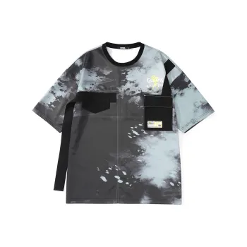 GENANX Straight Elbow Length Sleeved T Shirt Unisex Gray