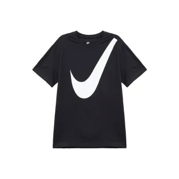 Nike Sportswear Swoosh Cotton Crewneck T Shirt Black