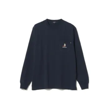 Beams T-Shirts Men Marine Blue
