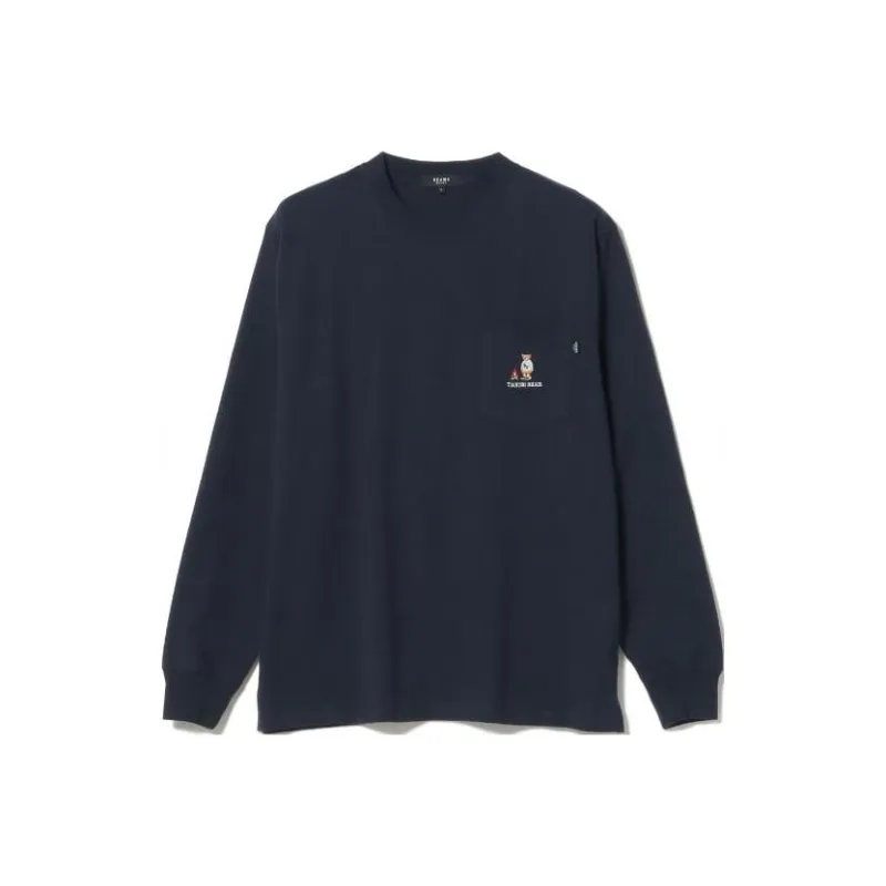 Beams T-Shirts Men Marine Blue-0
