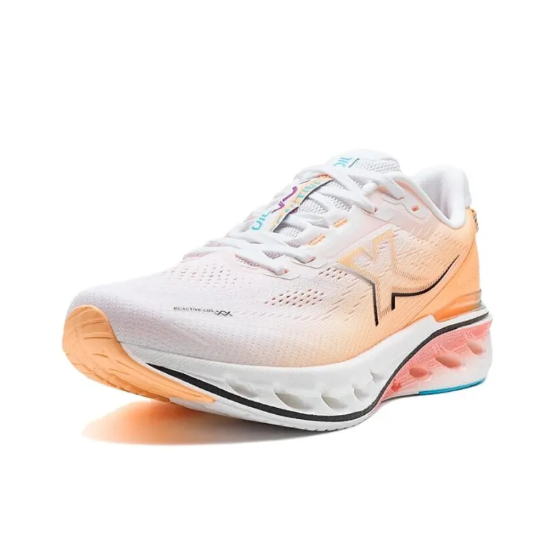 XTEP Cushioning Spin 12 Slip Resistant Coverage Low Top Casual Running Shoes Men's White Orange-1