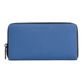 COACH Cow Leather Coin Purse Wallet Men's Blue
