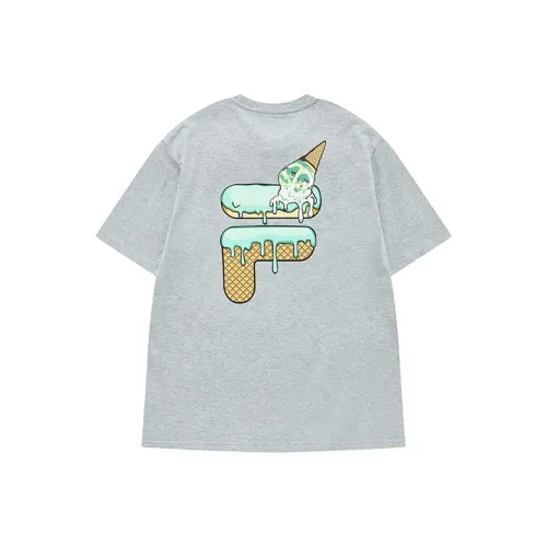 FILA FUSION ICECREAM T Shirt Unisex Cloud Gray Heather Gray