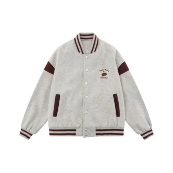 COMXZ Baseball Jacket Men's Gray