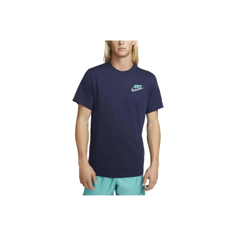 Nike T Shirts Men Dark Blue-0