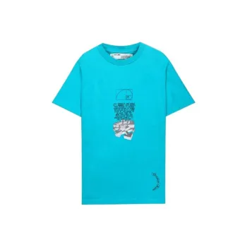 OFF WHITE Ss20 T Shirts Men Blue