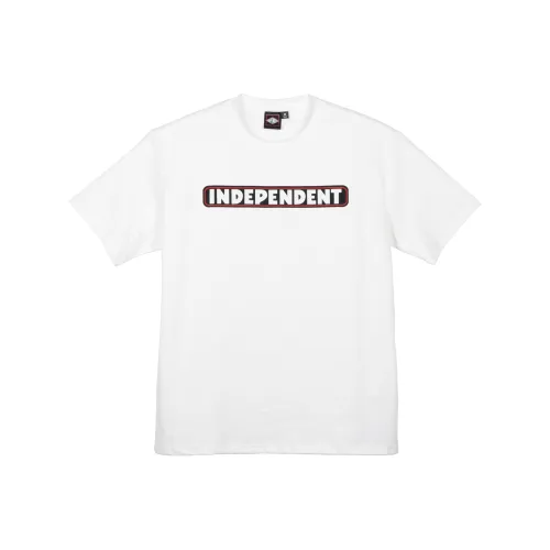 INDEPENDENT 화이트 남녀공용 티셔츠