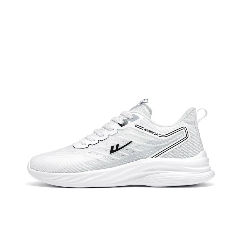 Warrior Anti Slip And Wear Resistant Lightweight Low Top Casual Running Shoes Men's White Gray-0