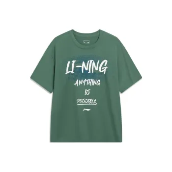 LiNing Sports Lifestyle Collection Sports Fashion Collection T Shirt Unisex Mist Cedar Green