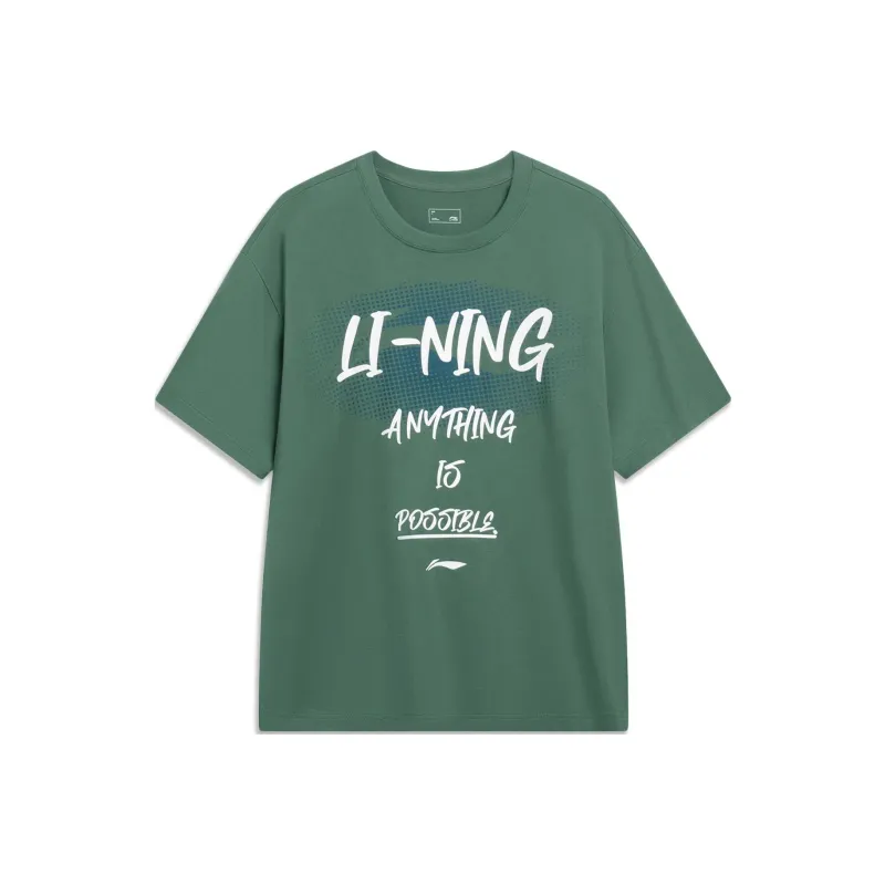 LiNing Sports Lifestyle Collection Sports Fashion Collection T-Shirt Unisex Mist Cedar Green-0