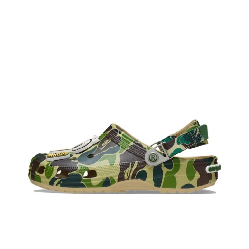 Crocs Classic Clog A Bathing Ape Abc Camo Green-0