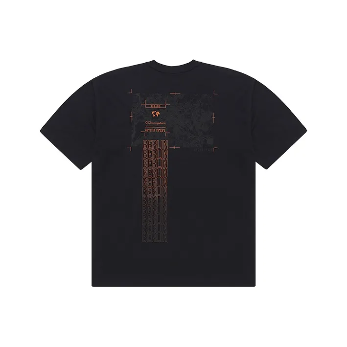 Champion Rochester T Shirts Unisex Black Orange LOGO-0
