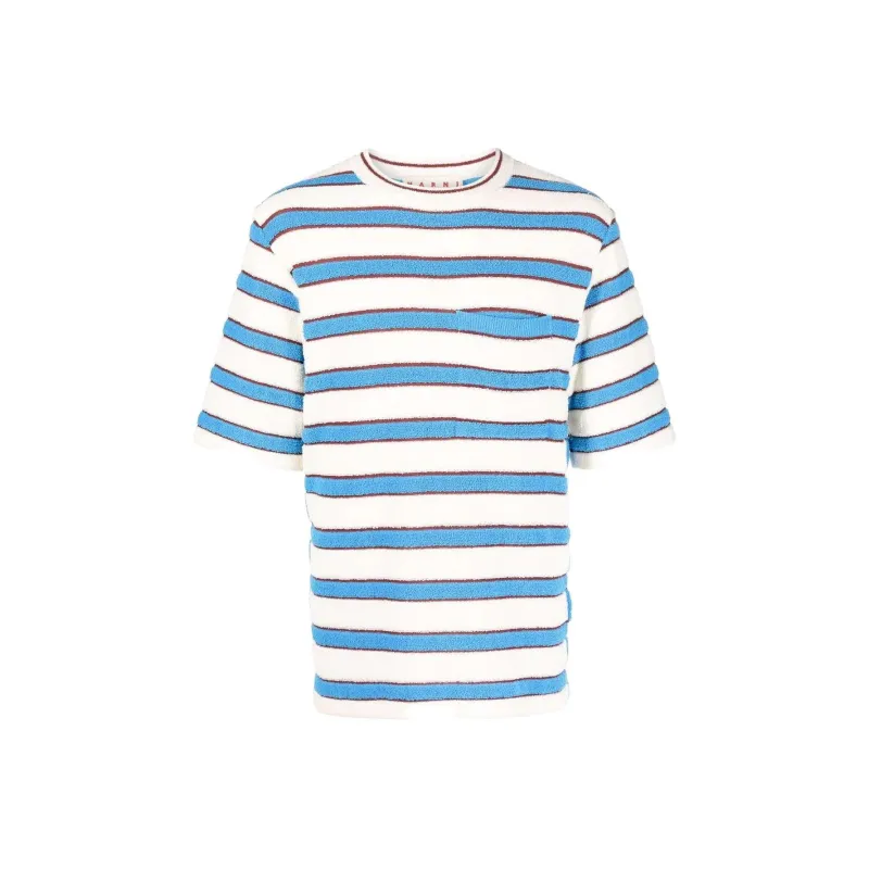 MARNI T-Shirts Men White Blue-0