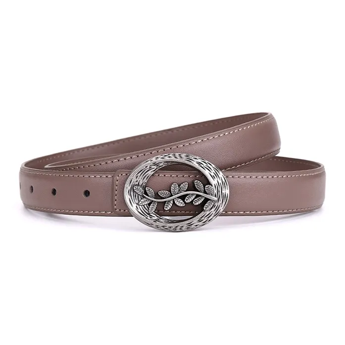 Lanza Cow Leather Belts Women's Width 2.5CM-4