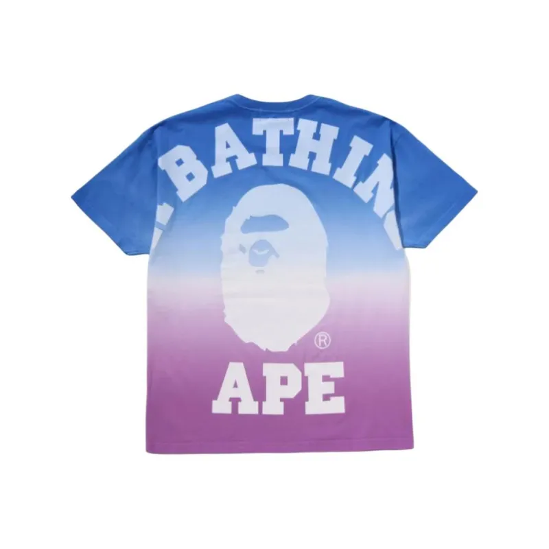 Bape Women's Gradation Big College Oversized Tee Pink-1