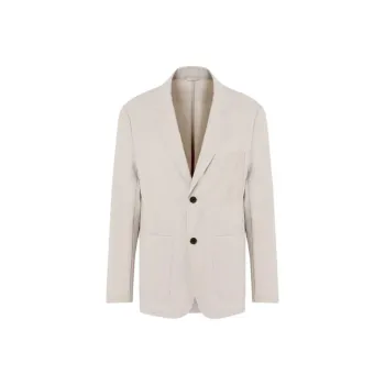 EMPORIO ARMANI Single breasted Jacket In Nylon Seersucker