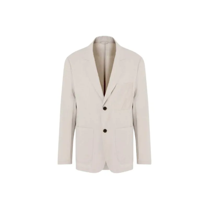 EMPORIO ARMANI Single breasted Jacket In Nylon Seersucker-0