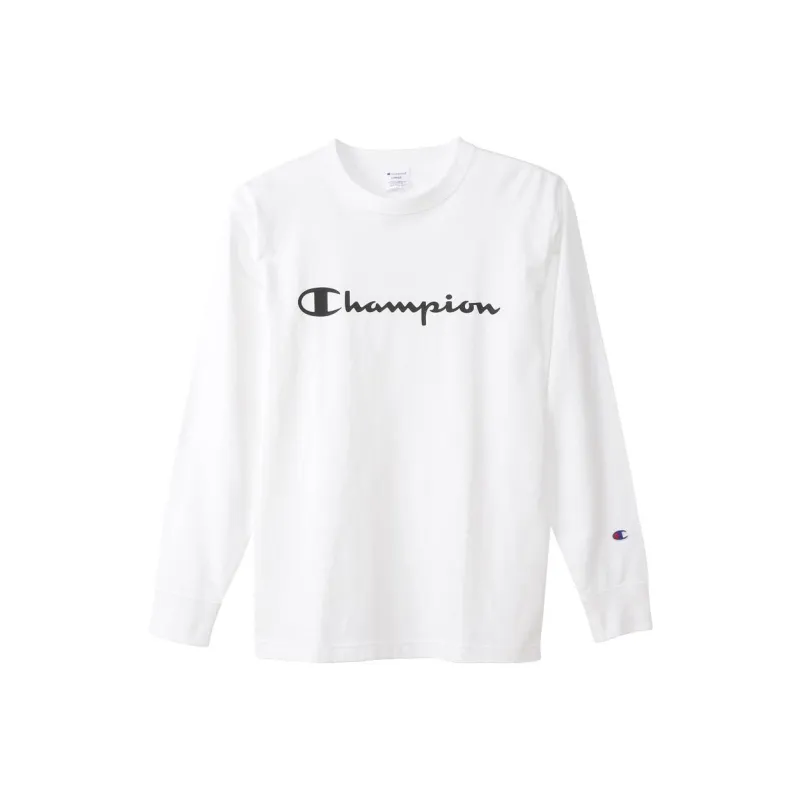 Champion Straight Long Sleeved T Shirt Japan Version Unisex-0