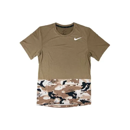 Nike T Shirts Men Brown
