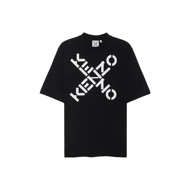 KENZO Letter Logo T Shirt Men's Black-0
