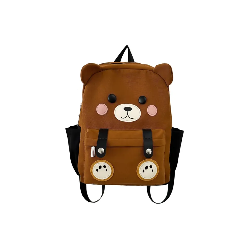 URBAN FOREST Nylon Backpack Women's White/Black/Brown-12