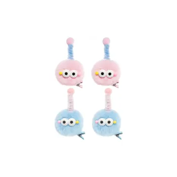 BAIJUAN Plush Hair Clips Women's