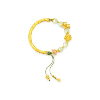 Central Fashion Bracelets Pale Greenish White Jade Women's